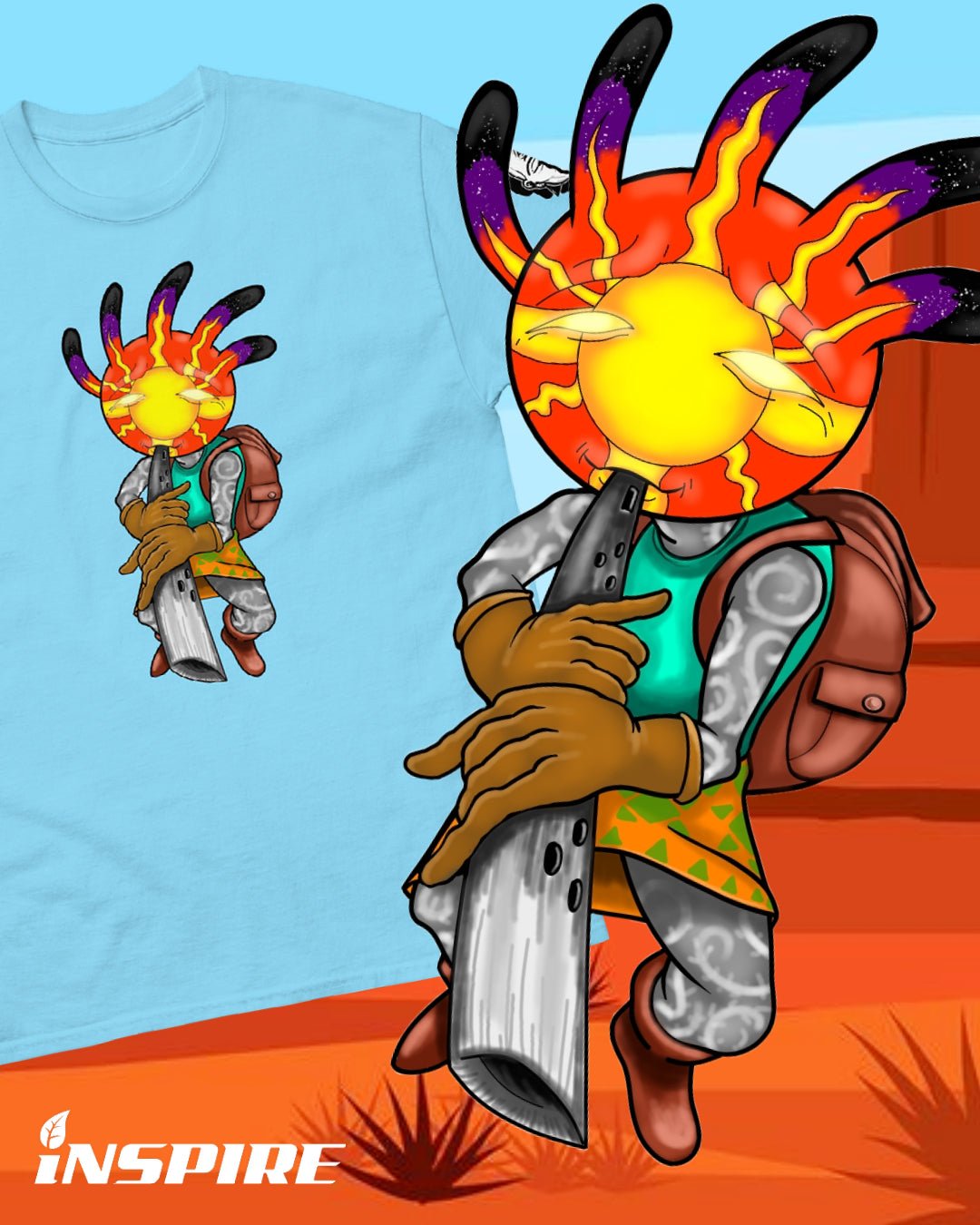 "KOKOPELLI" by INSPIRE x @reaper.renaissance 🎶 🏜️Designed for @renaissance_and_rendezvous. Kokopelli, Native American, Native Inspired, Little People, Little Person, Magic, Symbolism, Esoteric, Kiva, Rain-Maker, Money, Prosperity, Inspire, FXBG, Fredericksburg, Renaissance, Rendezvous, Fertility, Music, Clothing, Swag, Cool, Gifts, Dope, One of a kind, unique, tan, sand, nature, storms, wind maker,