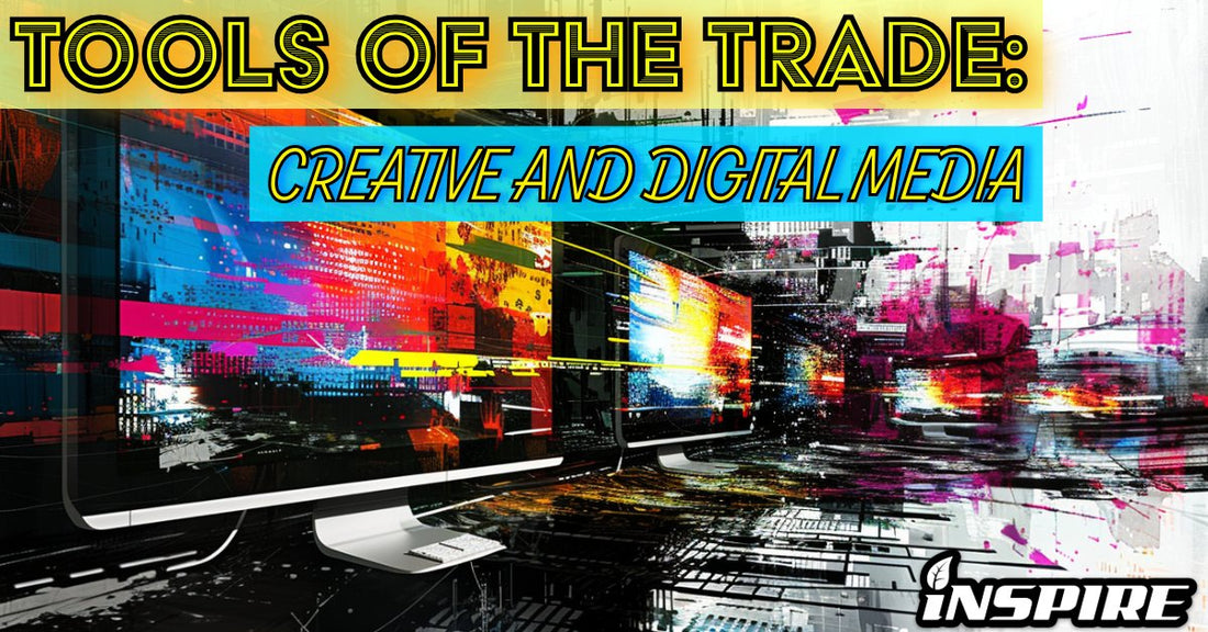 Tools of the Trade, Digital Media, Creative Arts, Software, Apps, Adobe, Photoshop, After Effects, InDesign, Adobe Spark, Blender, Canva, Coreldraw, Davinci Resolve, Emojipedia, GIMP, Lunapic, Microsoft Paint, Scribus, Open-Source, free Trial 