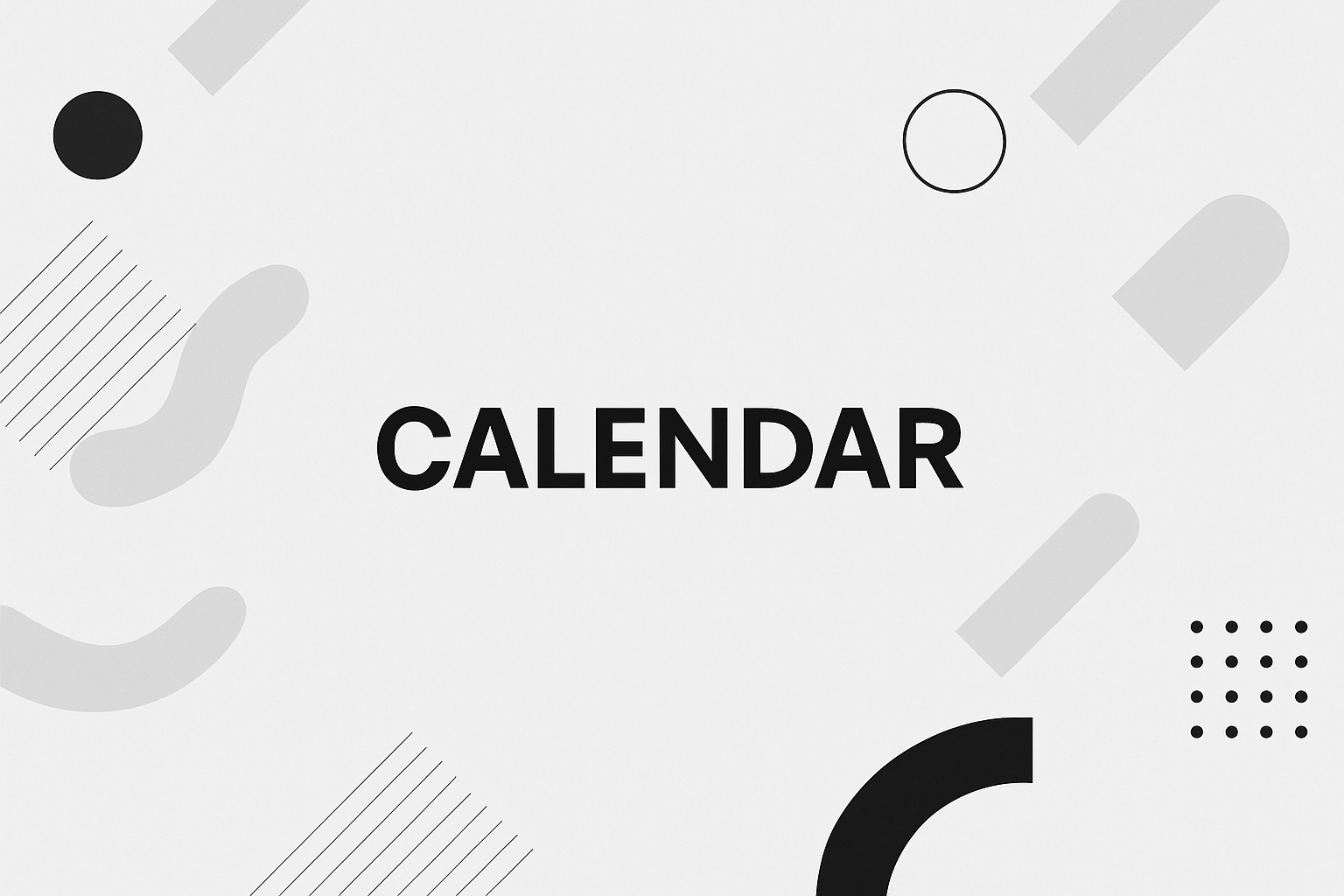 Calendar tool title card