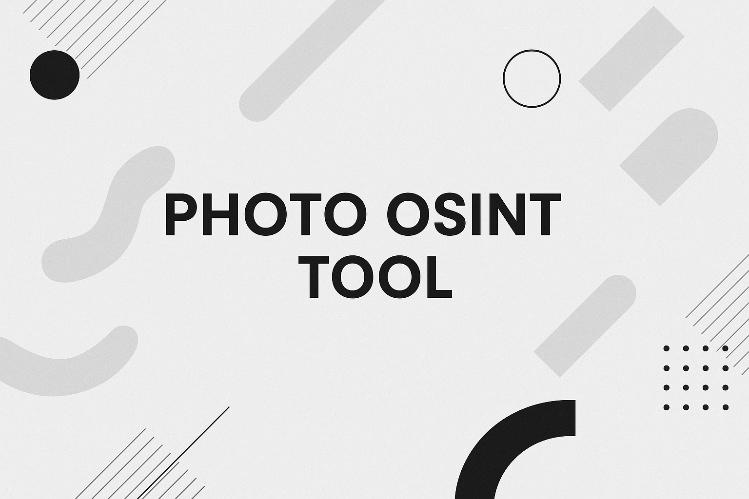 Photo OSINT tool title card